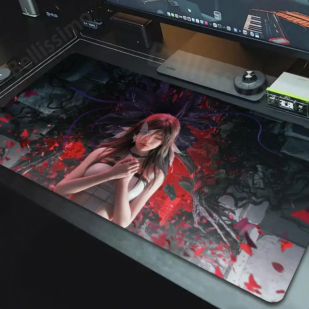 Game Once Human Cool Survival Girl Mouse Pad Game Office Large PC Keyboard Rubber Big Desk Computer Laptop Table Mousepad