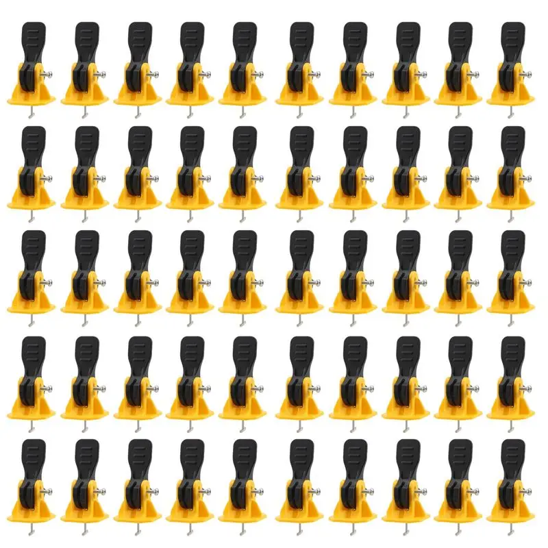 A69e50pcs Construction Tools Tile Leveler Adjuster Plastic Positioning Artifacts Leveler Locator Spacers For Flooring Wall
