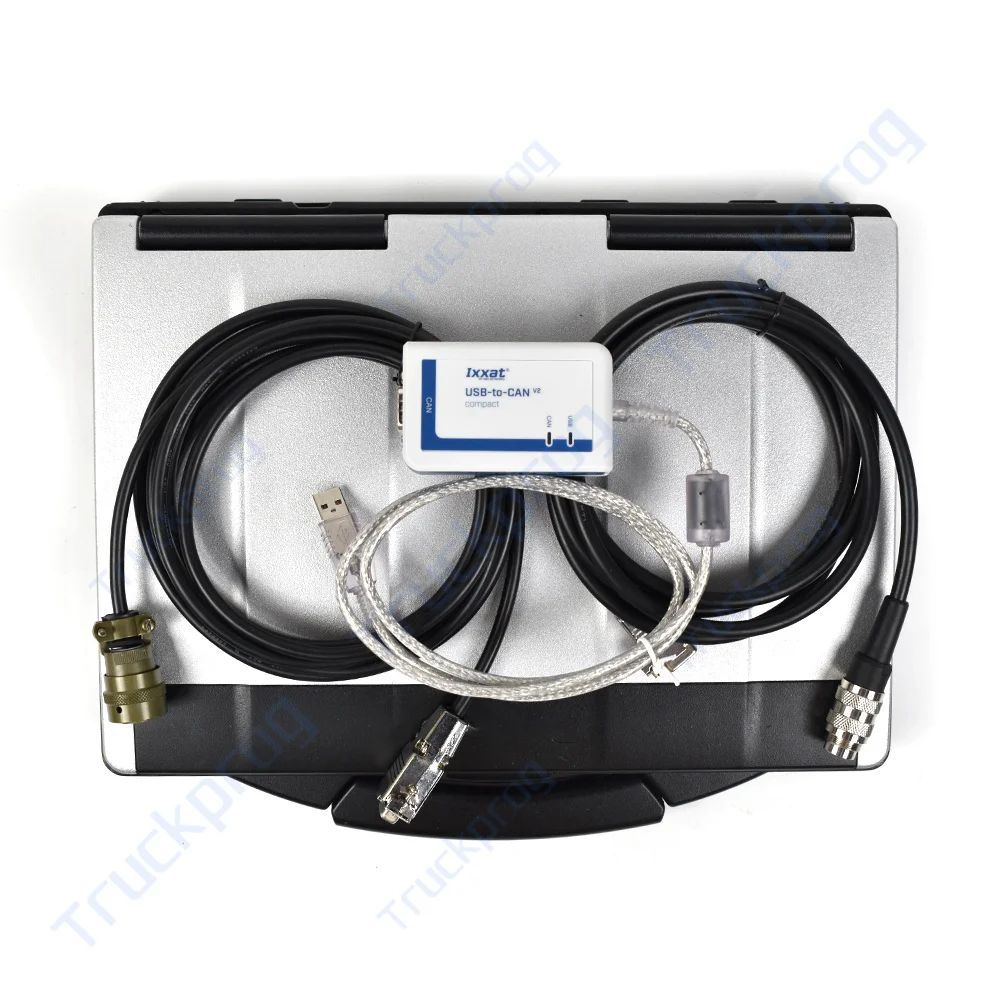 CF53 laptop for MTU USB to CAN V2 COMPACT IXXAT Diagnostic tool MDEC ADEC Cable Diesel MTU DiaSys Software Truck Diagnostic tool