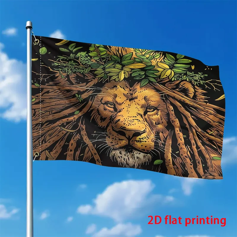 Lion Head Dreads Garden Flag Rasta Reggae Style Yard Outdoor Decor 2D Flat Print