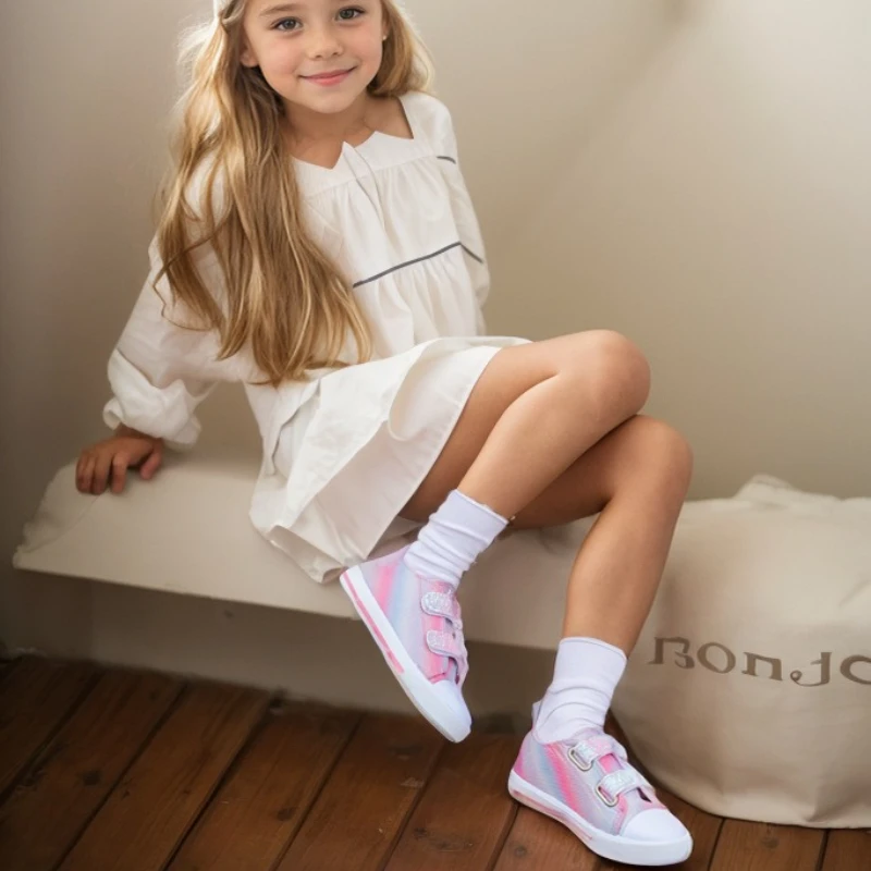 Кروسسوفكي ماركة الفتيات حذاء 2025 الخريف جديد طفل حذاء قماش أطفال أحذية رياضية لطيف طالب أحذية عادية مجلس حذاء Zapatillas De Mujer