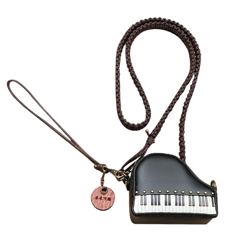 Leather piano keyboard mini bag creative musical instrument messenger bag women's fashion versatile small bag music peripheral
