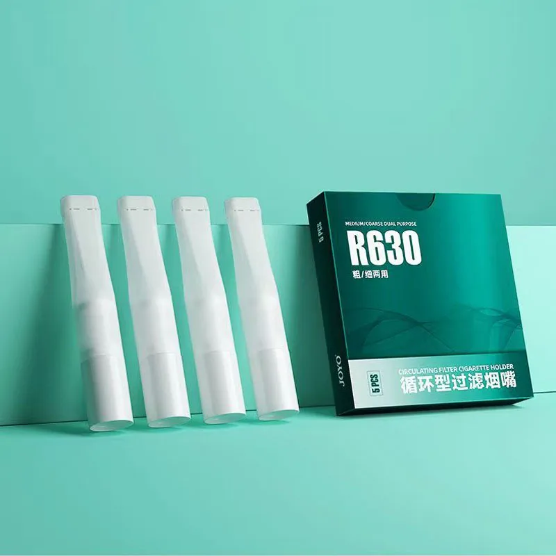 5 قطعة/الحزمة المتاح تصفية حامل السجائر الشفاه المعبرة سميكة حامل السجائر الأبيض تصفية القطن للسجائر 7.6 مللي متر