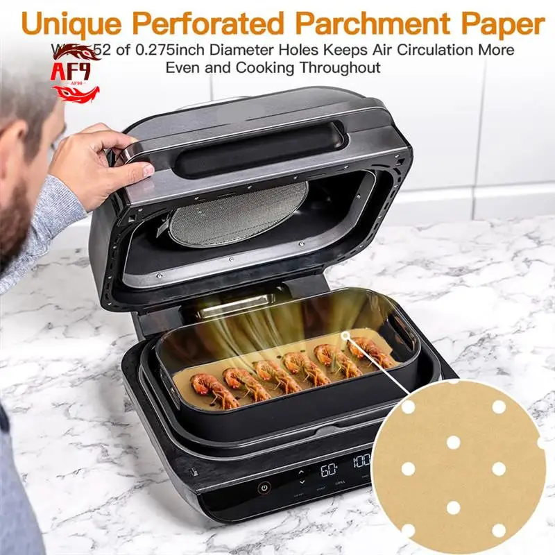 

AF90-400PCS For Ninja Air Fryer Parchment Paper Liners For Ninja Foodi Smart XL FG551 6-In-1 Indoor Grill Accessories