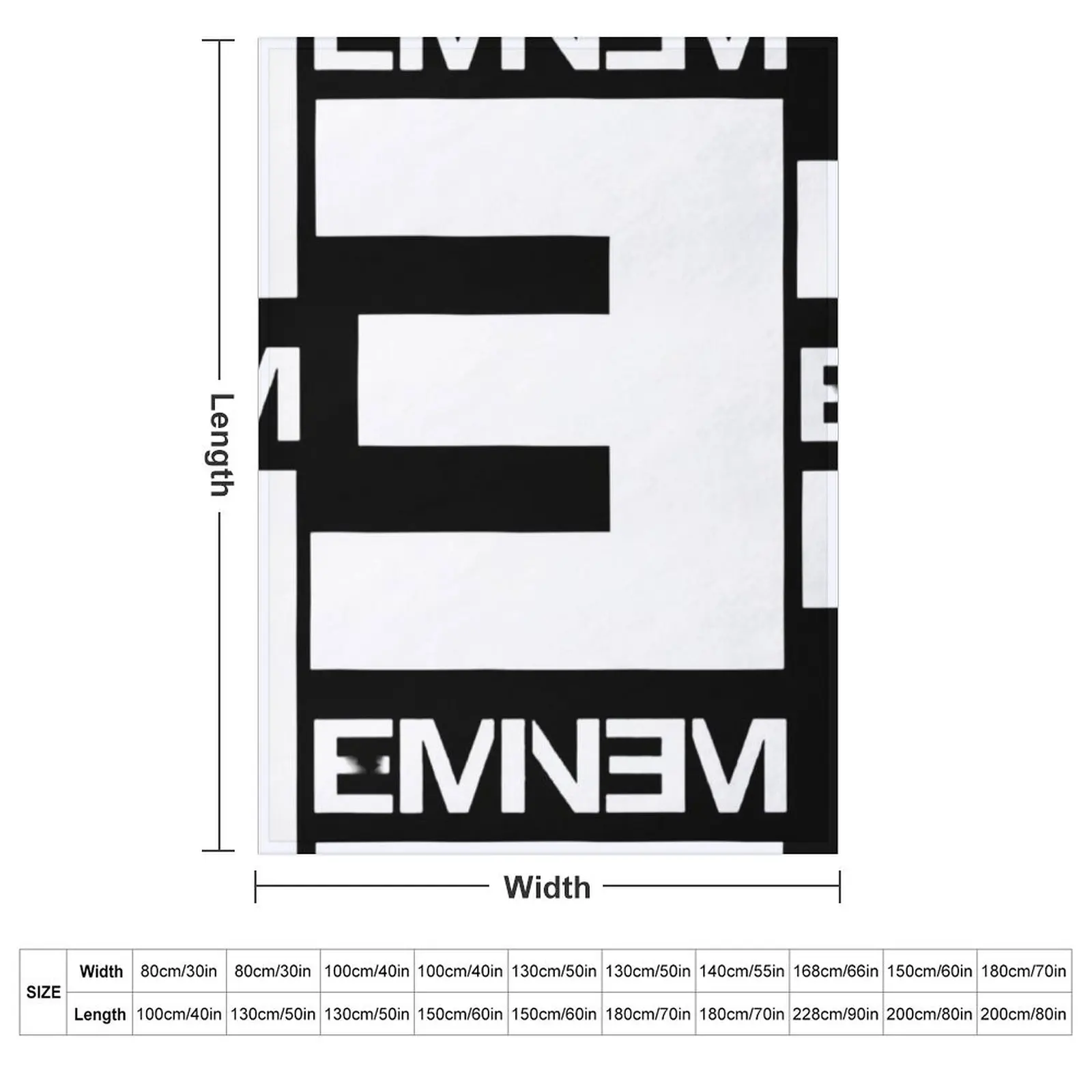 E Eminem Throw Blanket Heavy anime Sofa Quilt For Decorative Sofa Extra Large Throw For Baby Blankets