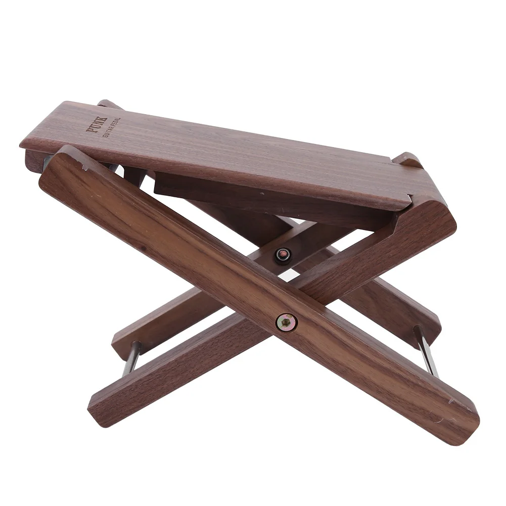 

Wood AcousticGuitar Footstool Solid Handicraft Anti skid Folding Footrest Pedal for Guitar Pla
