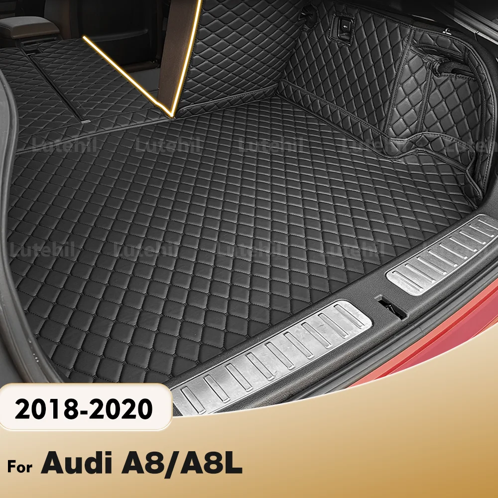 

LUTEHIL для Audi A8/A8L 2018 2019 2020, авто полное покрытие, коврик для багажника Lutehil, чехол для багажника автомобиля, подкладка для багажника, аксессуары для интерьера
