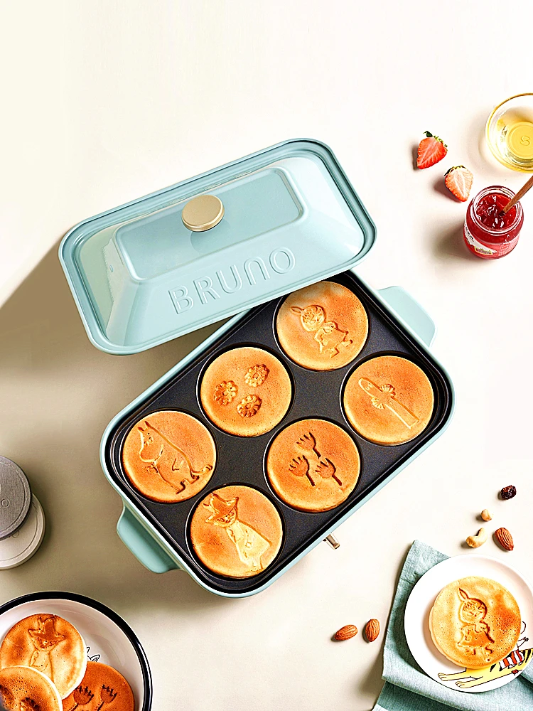 Olla de barbacoa multifuncional, olla de cocina Moomin, olla caliente eléctrica para el hogar, olla pequeña de celebridades en línea