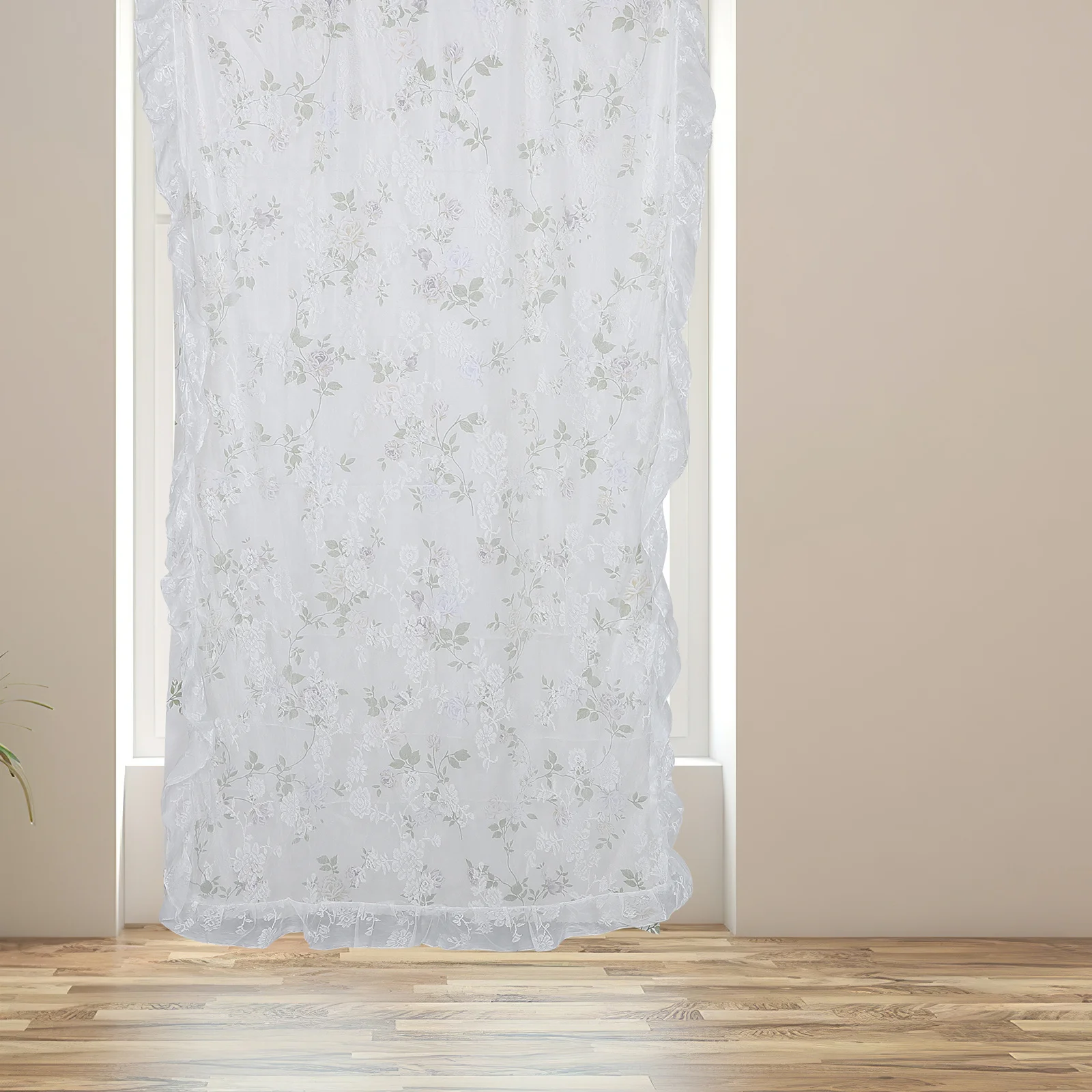 Cortinas transparentes de encaje de arpillera de lino blanco, cortinas opacas texturizadas para dormitorio, sala de estar, ventana, cortina transparente