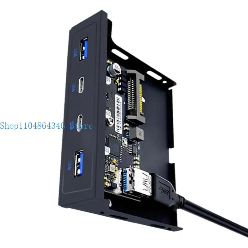 19/20Pin USB Front Panel Fast Speed for Desktop PC 3.5inch Floppy Drive Bay 2x USB 3.0 and 2x USB3.2 5Gbps Metal Build