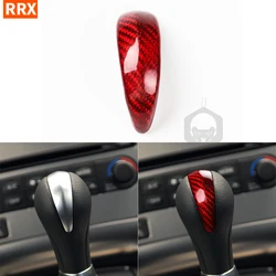 For Infiniti G37 QX50 FX35 FX37 FX50 EX35 EX37 EX25 EX30D Real Carbon Fiber Gearshift Knob Cover Trim Car Interior Retrofit Red