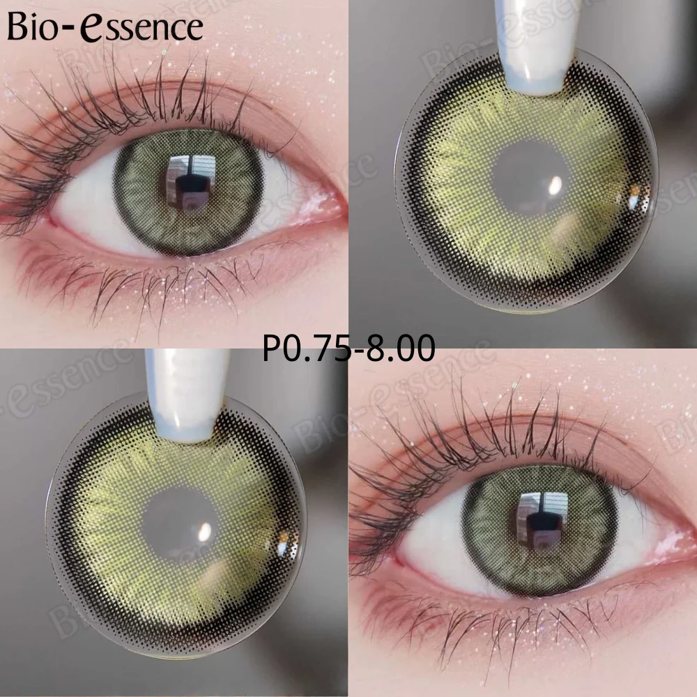 Lentilles de Contact pour les yeux Bio-essence 1 paire de lentilles naturelles à percription multicolores lentilles de Contact cosmétiques annuelles lentilles de mode