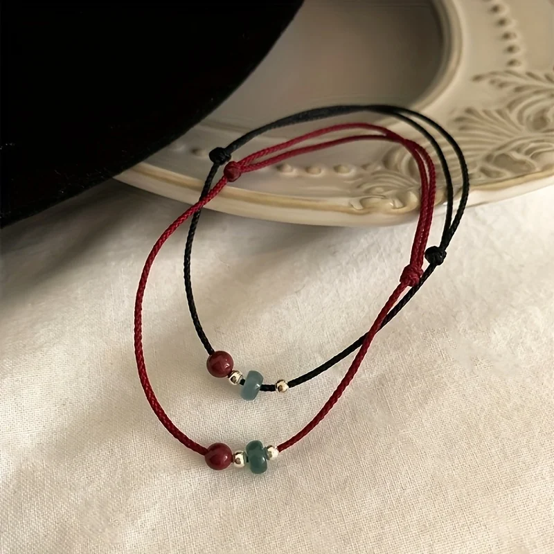 Glücksbringer Kleine Silberfarbene Fisch-Armbänder für Damen und Herren Handgefertigte Transportperlen Paar-Armbänder Amulett-Schmuck Geschenk – Detail 9