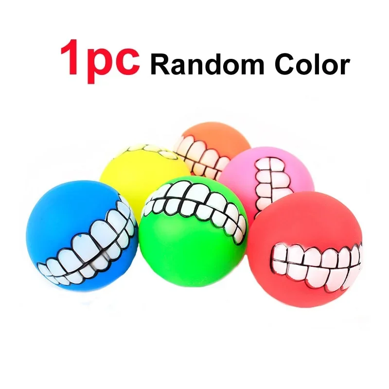 Dog Chew Toy Home Funny Chewing Dog Chewing Rubber Ball Squeaky Cleaning Tooth Ball For Dogs Bite Resistant Pet Supplies