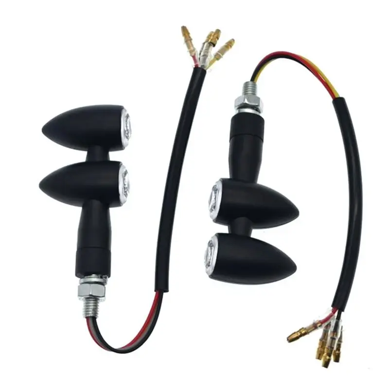 A64P-Universal Motorcycle Flash Lights 12V 0.48W 8LED Indicator Lights Dynamic Turn Signal Lights