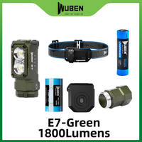 WUBEN E7 Recheargeable Lightweight Headlamp&Flashlight 1800Lumens（Green）