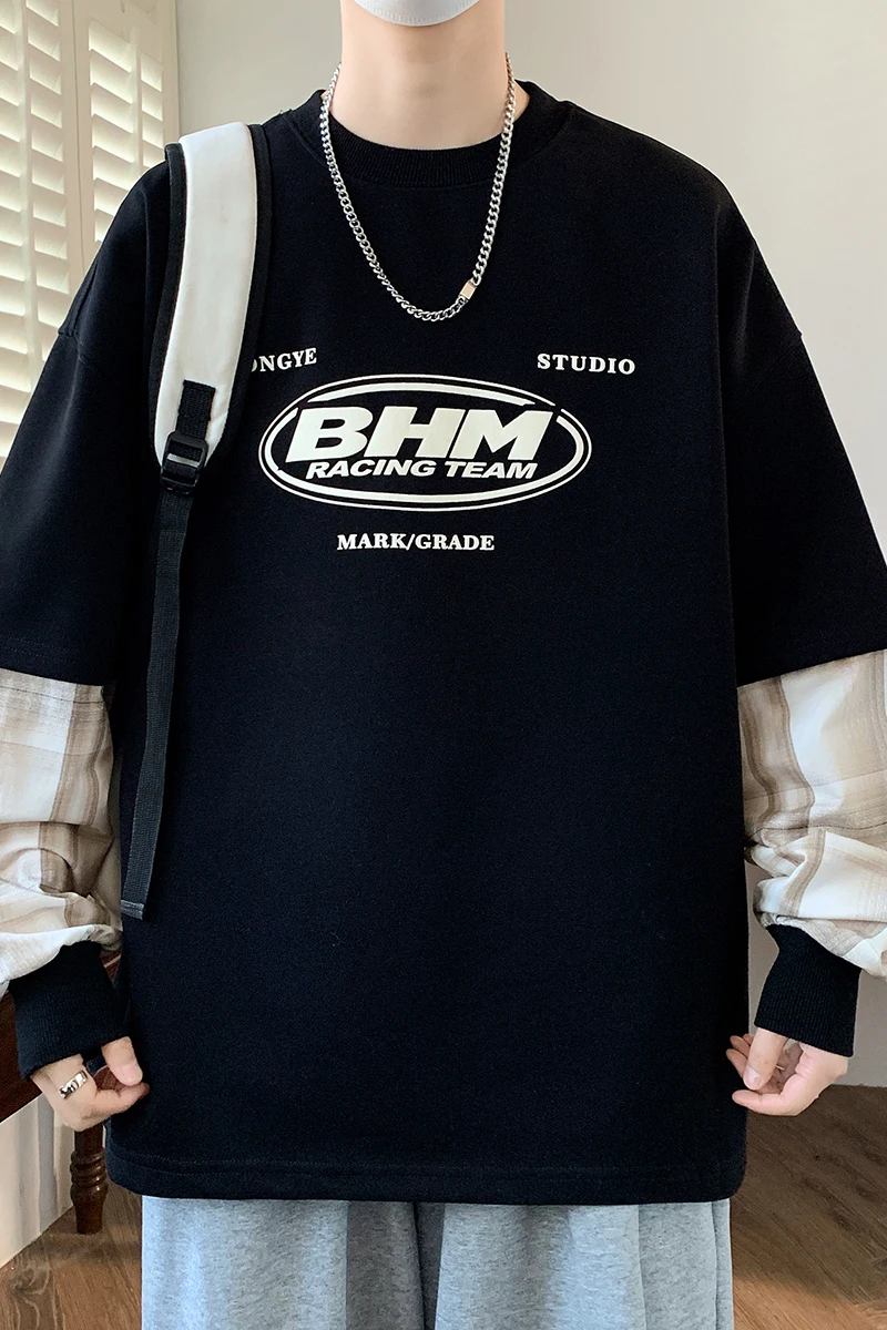 العصرية الرجال Hatless هوديي المألوف القطن تنفس جولة الرقبة عارضة البلوز البلوز مريحة الشباب PopularTop #6