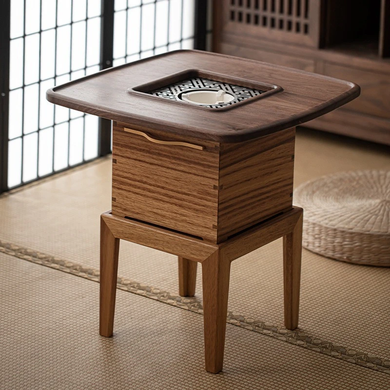 

Charcoal fire around the stove, cooking tea table, walnut coffee table