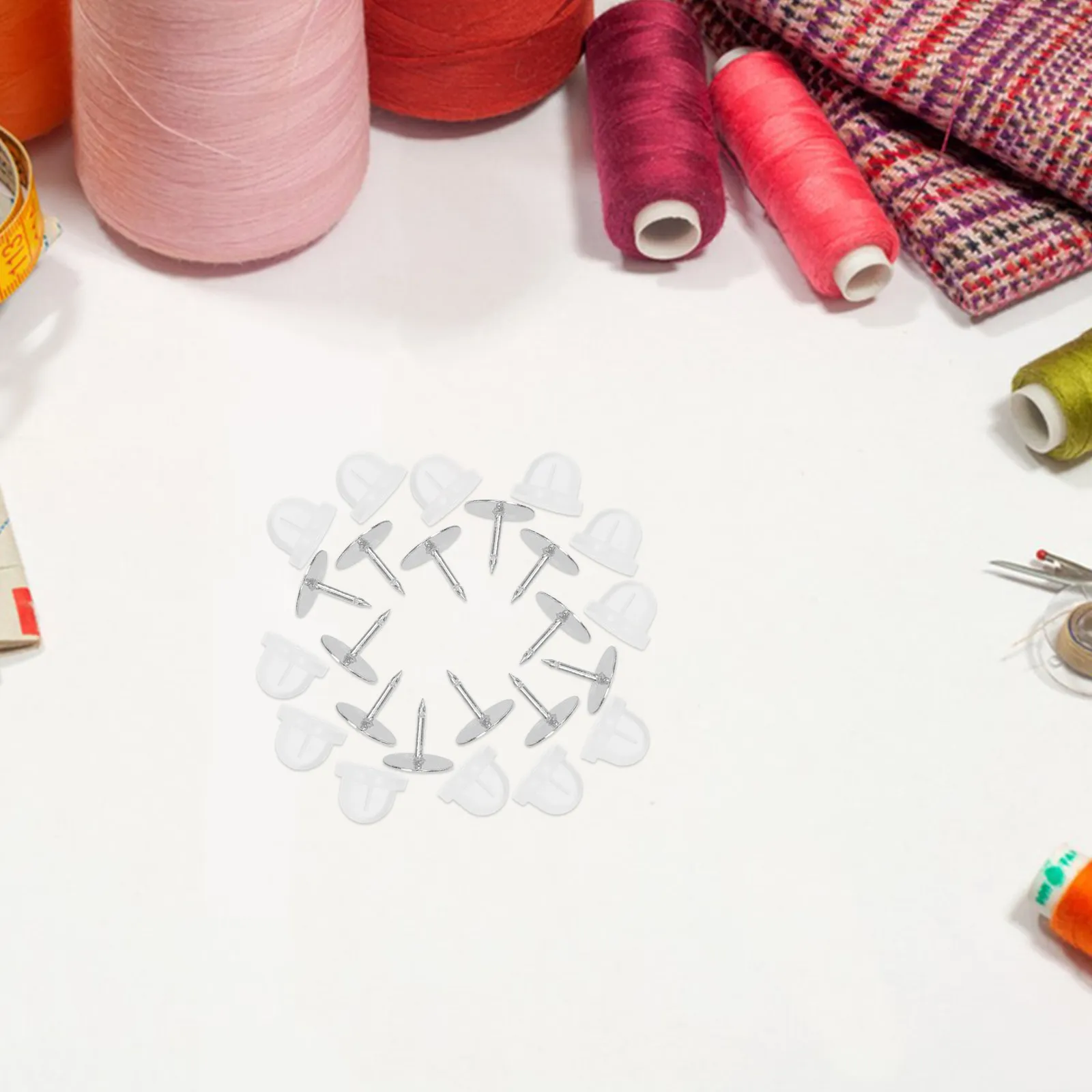 

100Sets Jewelry Making Findings Pin Backs Rubber Locking Clutch Keepers for Enamel Pins Brooches Badges DIY Craft Supplies