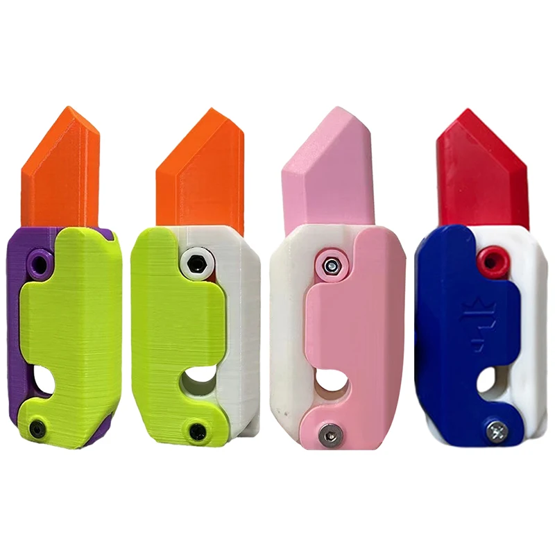 Nowy nóż z pazurami grawitacyjnymi z nadrukiem 3D Zabawka antystresowa Butterfly Fidget Hand Gripper Zabawka sensoryczna Składany nóż z pazurami Rzodkiewka na prezent — zdjęcie 2
