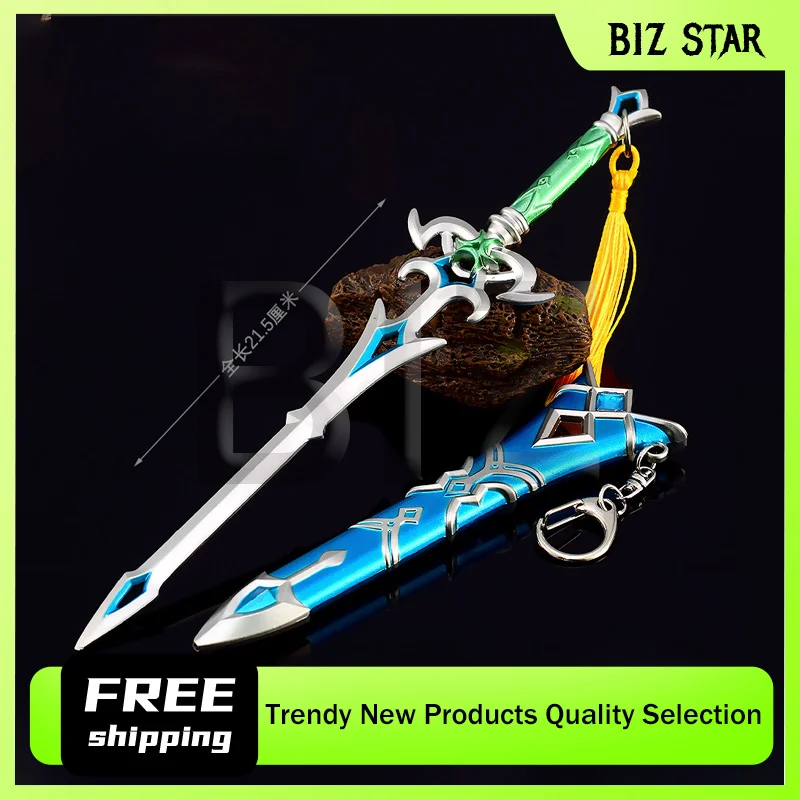 22cm/8.66in Goddess Sword Keychain With Scabbard Tears of The Kingdom Weapon Game Peripheralas Cosplay Sword Props Metal Crafts