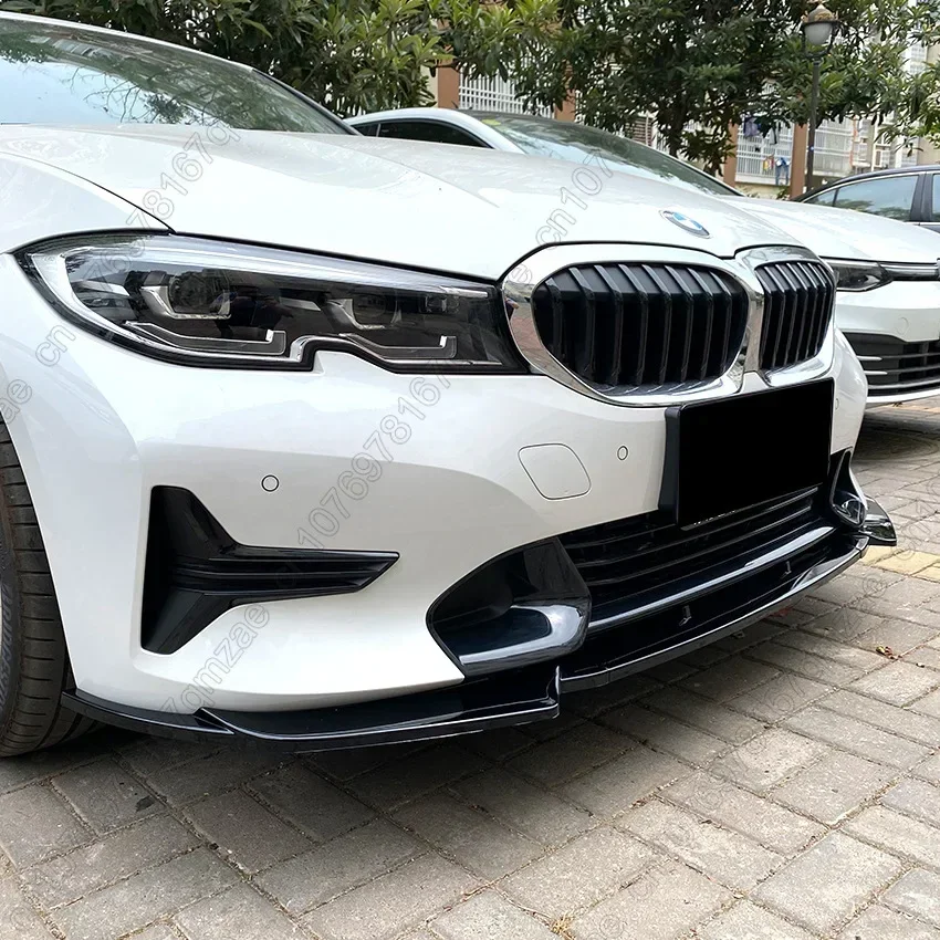 BMW G20 G21 318d 320d 330d M 스포츠 2019-2022 맥스턴 스타일 프론트 범퍼 스플리터 립 스포일러 디퓨저 글로스 블랙 바디 키트 썸네일 6