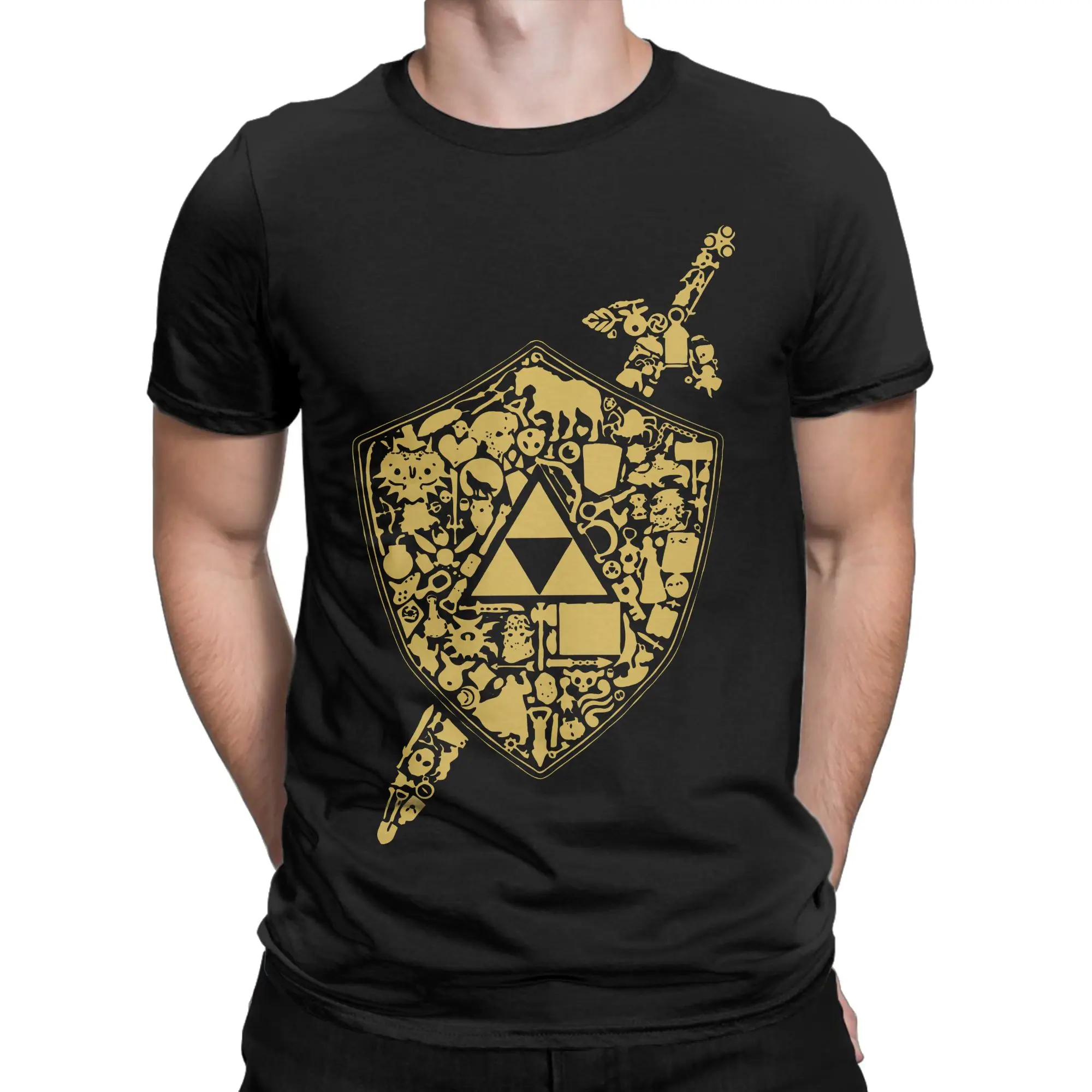 Retro The Legend Of Zelda 2 T Shirt Men Round Neck Short Sleeve Tops  Cotton Summer Clothing