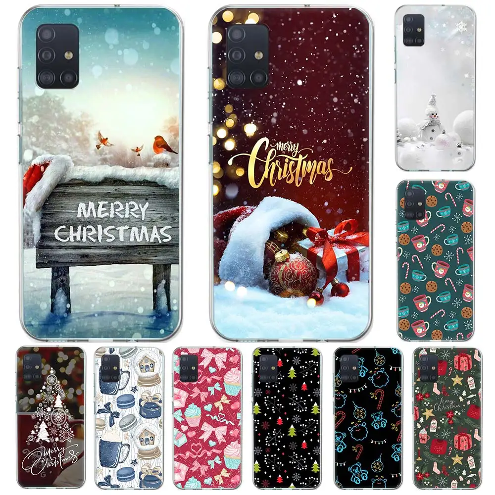 Cheerful Merry Christmas Phone Case Fundas For Samsung Galaxy A51 A50S A71 A70 A41 A40 A31 A30S A21S A20E A11 A10S A01 A6 A7 A8