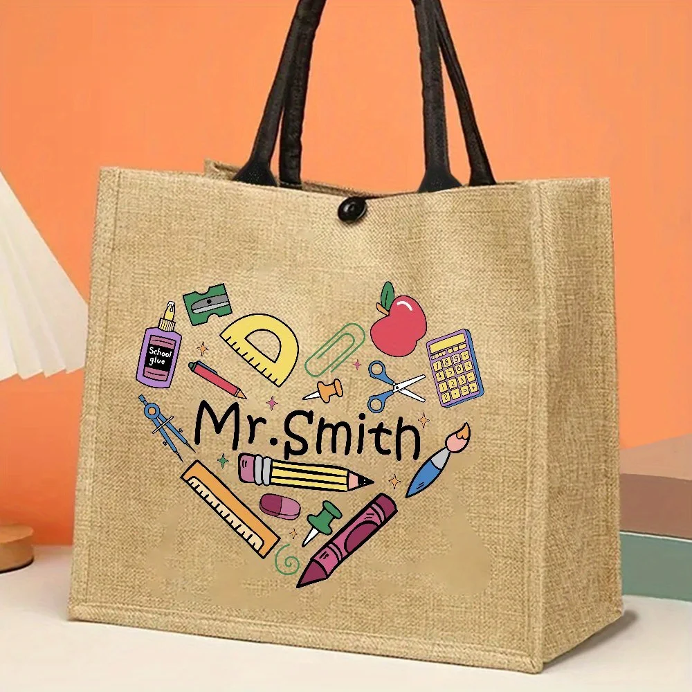 Customized Teacher Tote Bag Personalized Perfect Gift for Teachers Back to School Essential Unique Teacher Appreciation Present