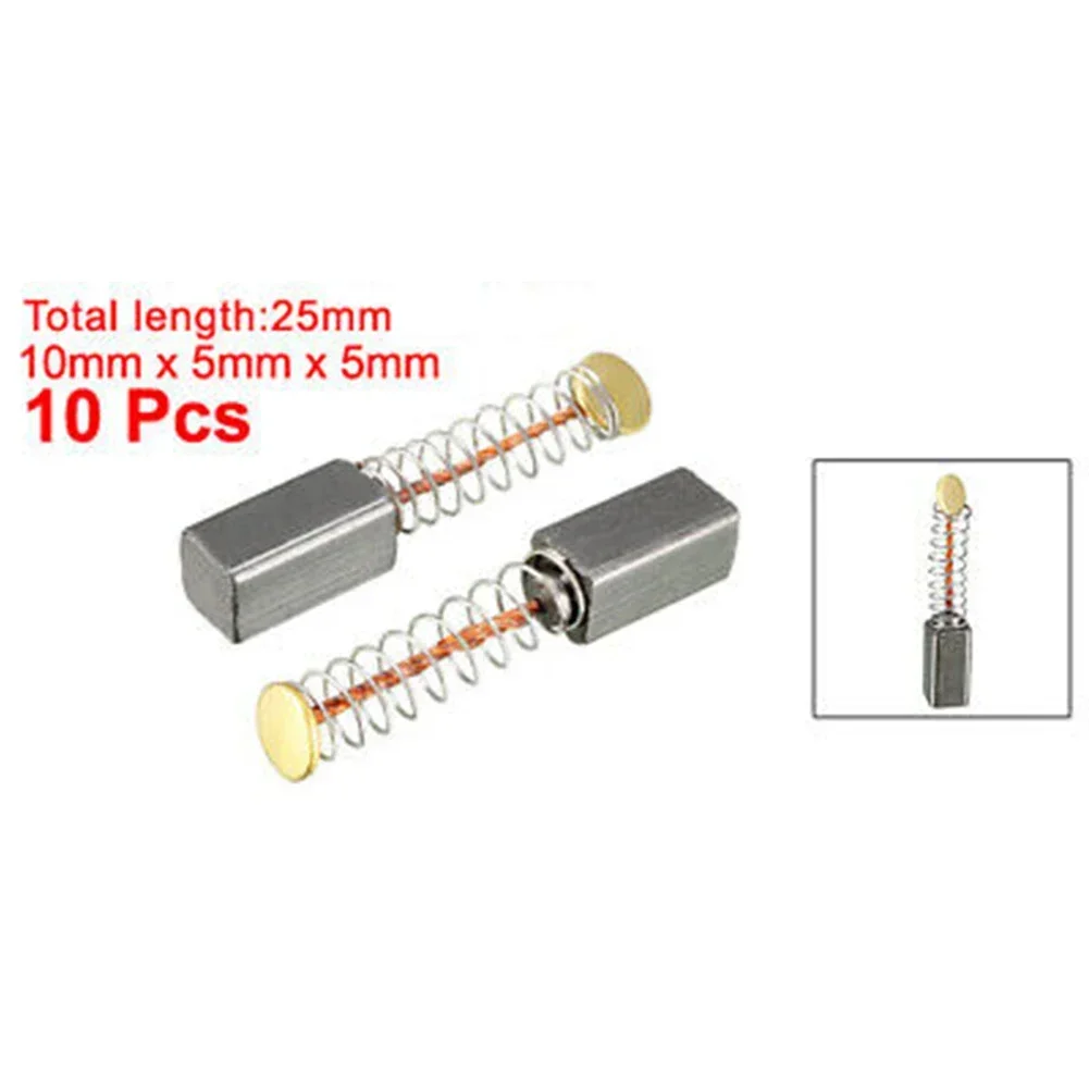 10 Stuks 10X5X5Mm Koolborstels Voor Elektrische Motor Grafiet Borstels Vervanging Onderdeel Elektrisch Gereedschap Accessoires