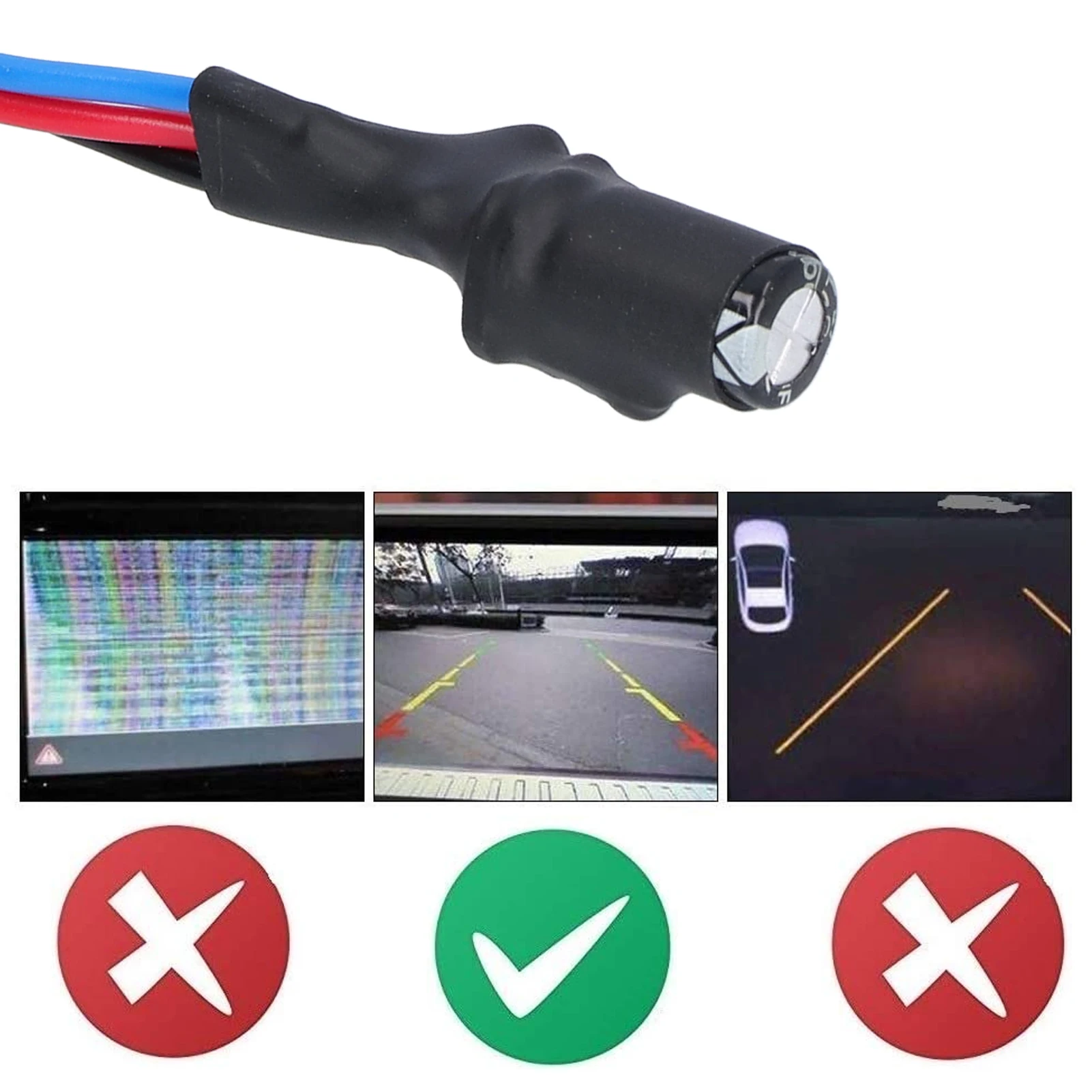 

Фильтр камеры заднего вида, релейный конденсатор, выпрямительный кабель 12 В для Германии/американской автомобильной серии, фильтр камеры