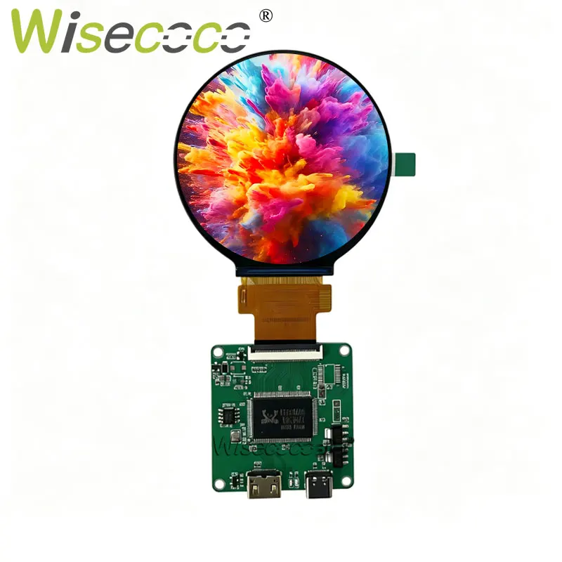 Wisecoco 2.8 Inch Round Display 480x480 RGB Raspberry Pi Instruments Meters Smart Home Assistant Digital Signage Circle Panel