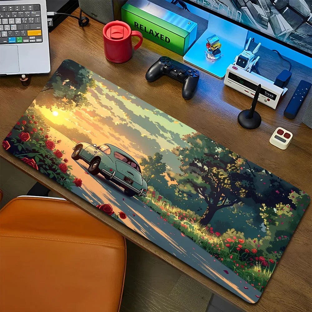 1pc H-Hayao Miyazaki Series Non-slip Mouse Pad Suitable For Office Computers Laptops E-sports Game Desk Mats XXL Keyboard