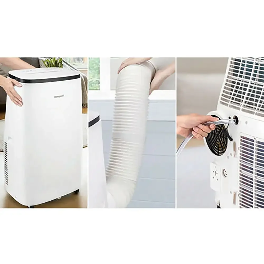 -Sq. 12.000 BTU (8.050 BTU DOE) Ft Ar Condicionado Portátil, Preto e Branco