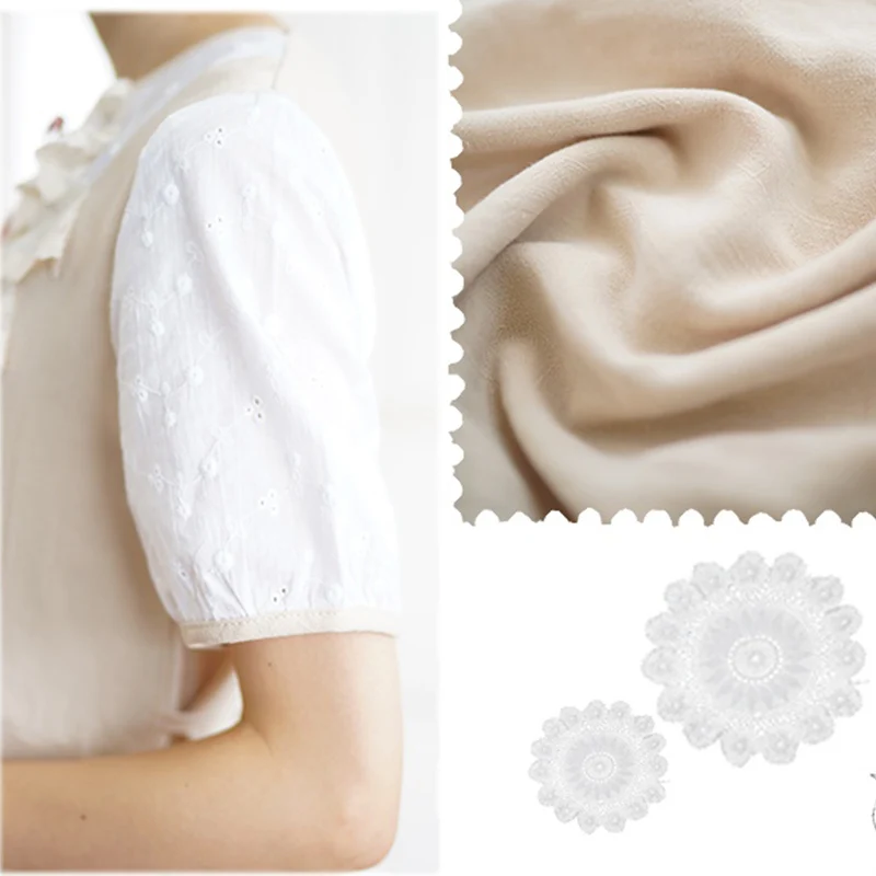 일본 모리 소녀 반팔 드레스 여성 의류 살구 녹색 레이스 자수 카와이 공주 긴 요정 드레스 A034