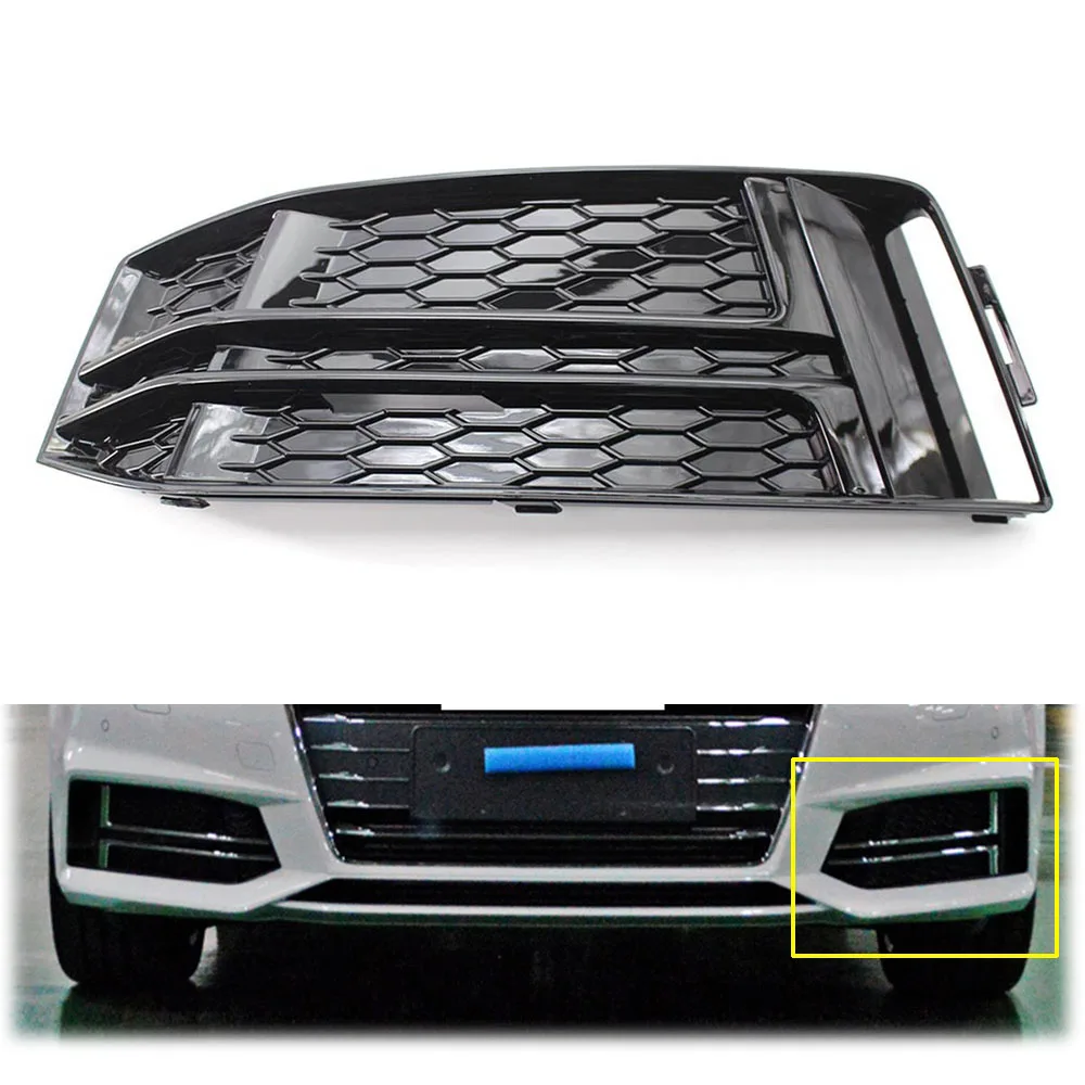 Black Car Front Bumper Lower Grille Grill Left 8W0807681F For AUDI S4 A4 S-Line B9 2017 2018