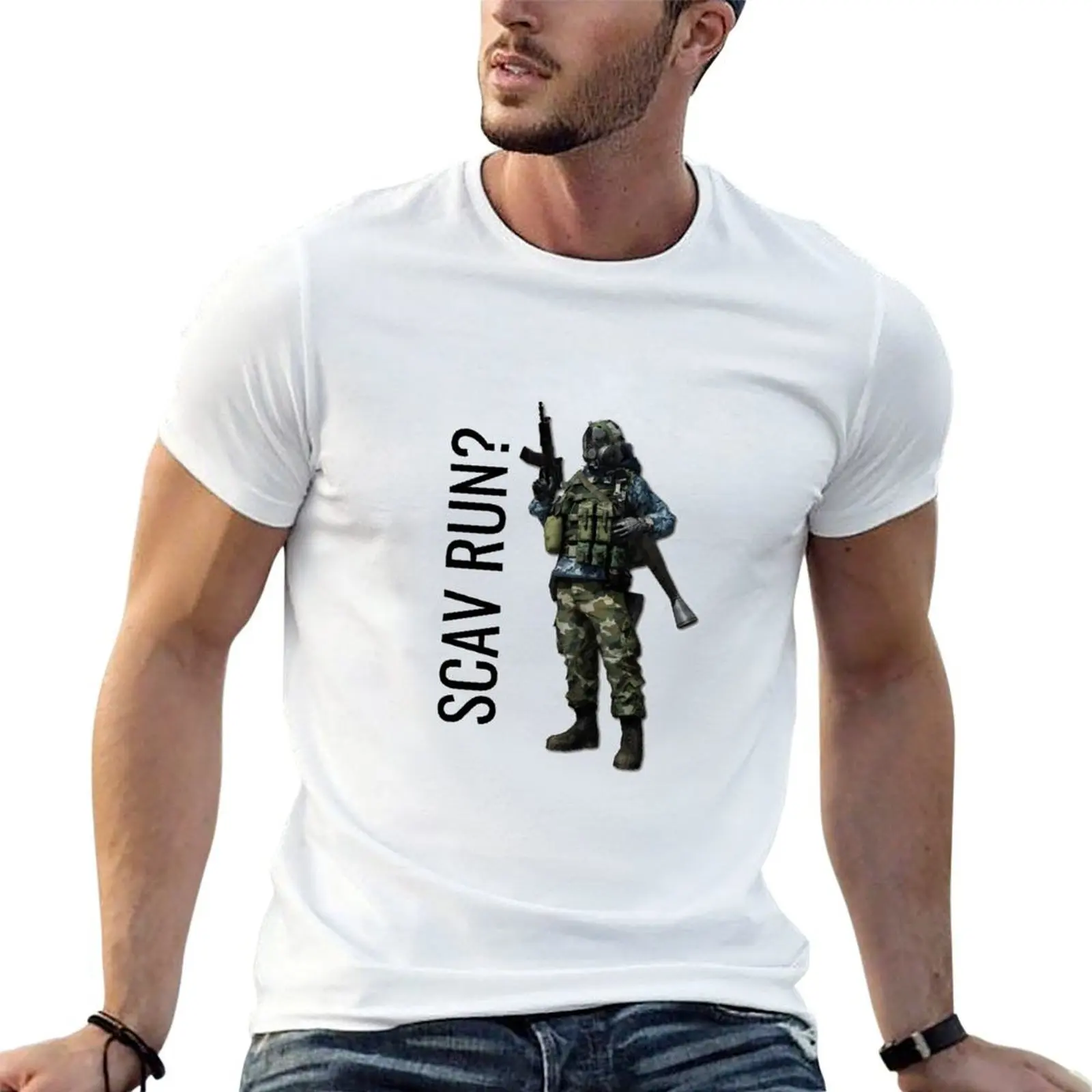 

- t designer shirts t funny humor Tarkov Run Scav dark shirts t cotton Escape from man T-Shirt shirts