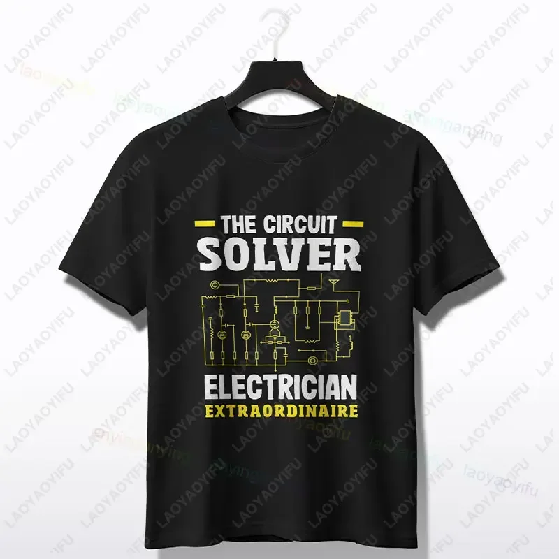 Circuit Wizards Expert Electrician Making Connections Graphic T-Shirt Pure Cotton Comfortable Round Neck Tee for All Seasons
