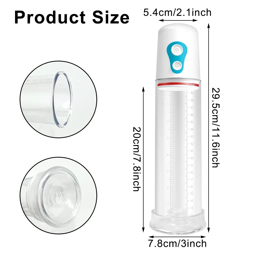 مضخة القضيب الكهربائية القضيب توسيع الجنس لعب للرجال تمديد مضخة القضيب المدرب ذكر الاستمناء الديك مضخة تفريغ السلع الكبار