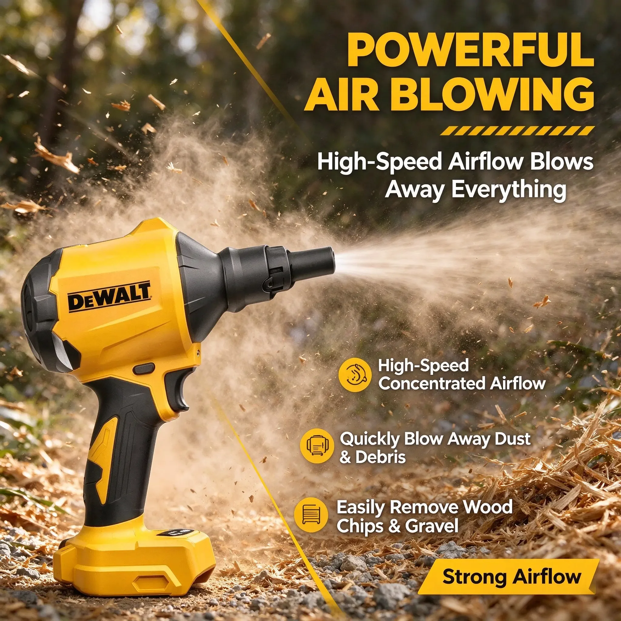 Dewalt Multifunctional Cordless Air Blower Brushless 2 In 1 Dust Cleaning And Inflation Tool For Workshop Tire Inflating