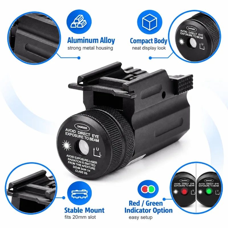 Aluminum Alloy 20mm Slot Under Mount Flashlight Outdoor Portable Dual Light Accessory Combination