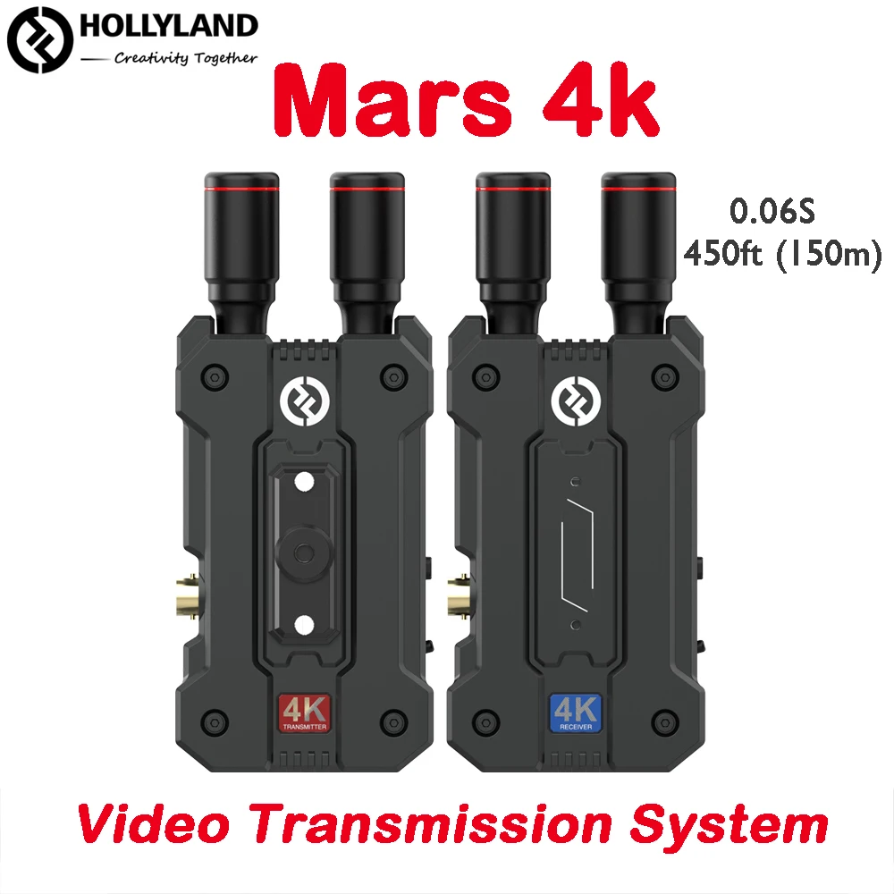 Hollyland Mars 4K Video Transmission System with SDI 4Kp30/1080p60 0.06s Latency 450ft for Videographer Photographer VS Atom