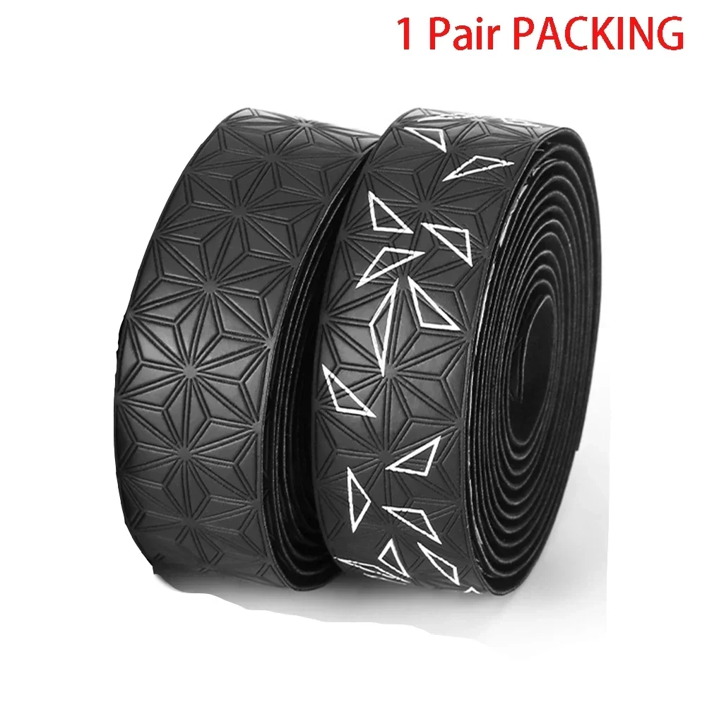 1 Pair Road Bike Handlebar Tape, Anti-Slip Shock Handle Bar Tape with PU Anti-Vibration Wrap, Bicycle Handlebar Durable Tape