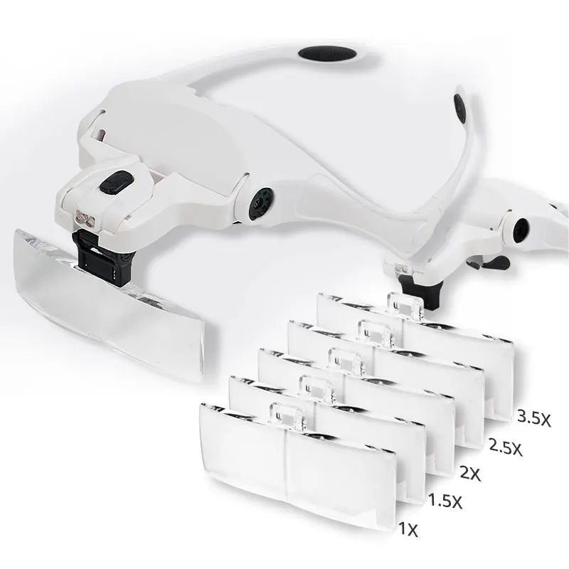 Tiara lupas lupa de trabalho para cosméticos loja de beleza olho relógio reparação lupa