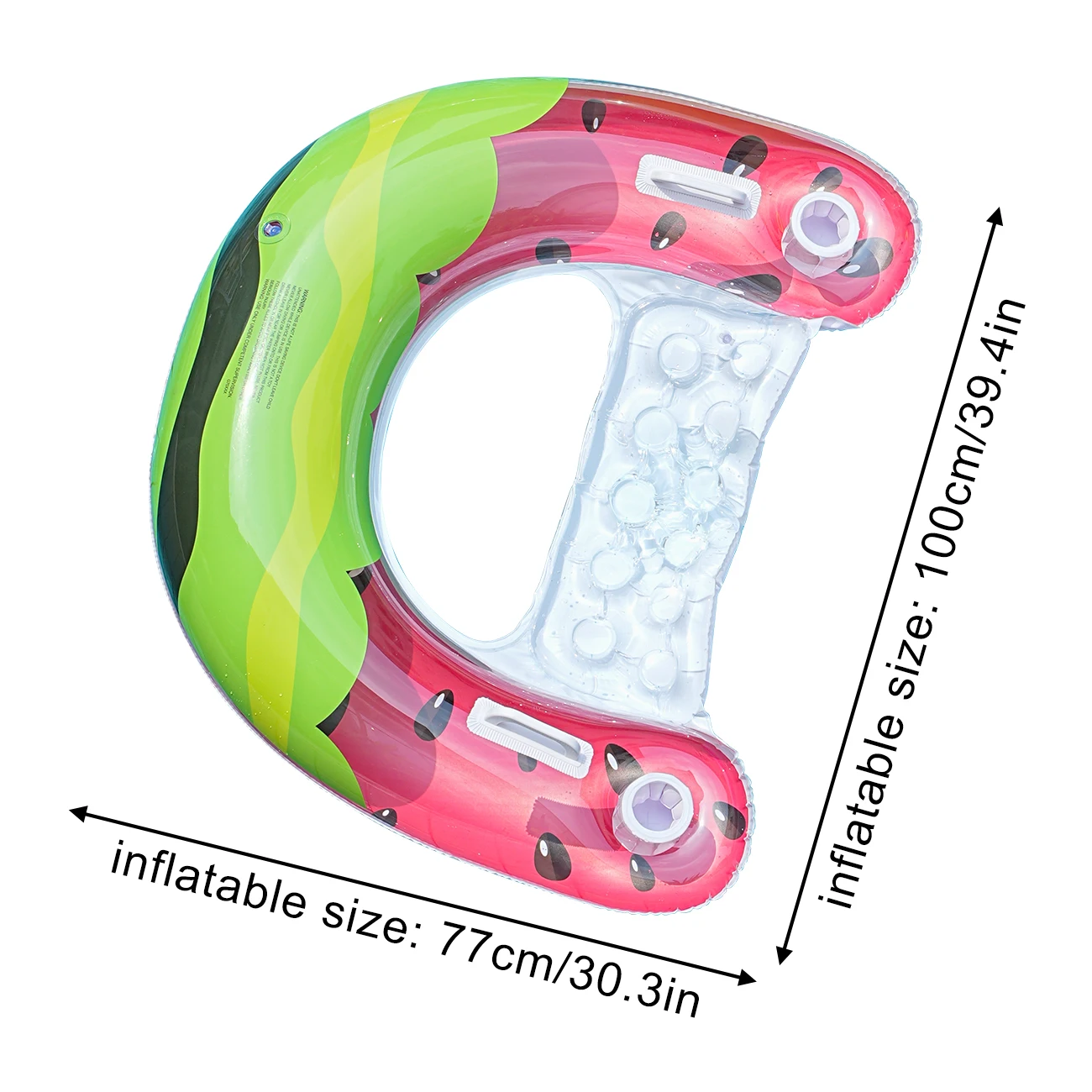 1PC Inflatable pool float, cute fruit-shaped U-shaped pool ring, ideal for relaxing by the pool, on the beach or by the lake