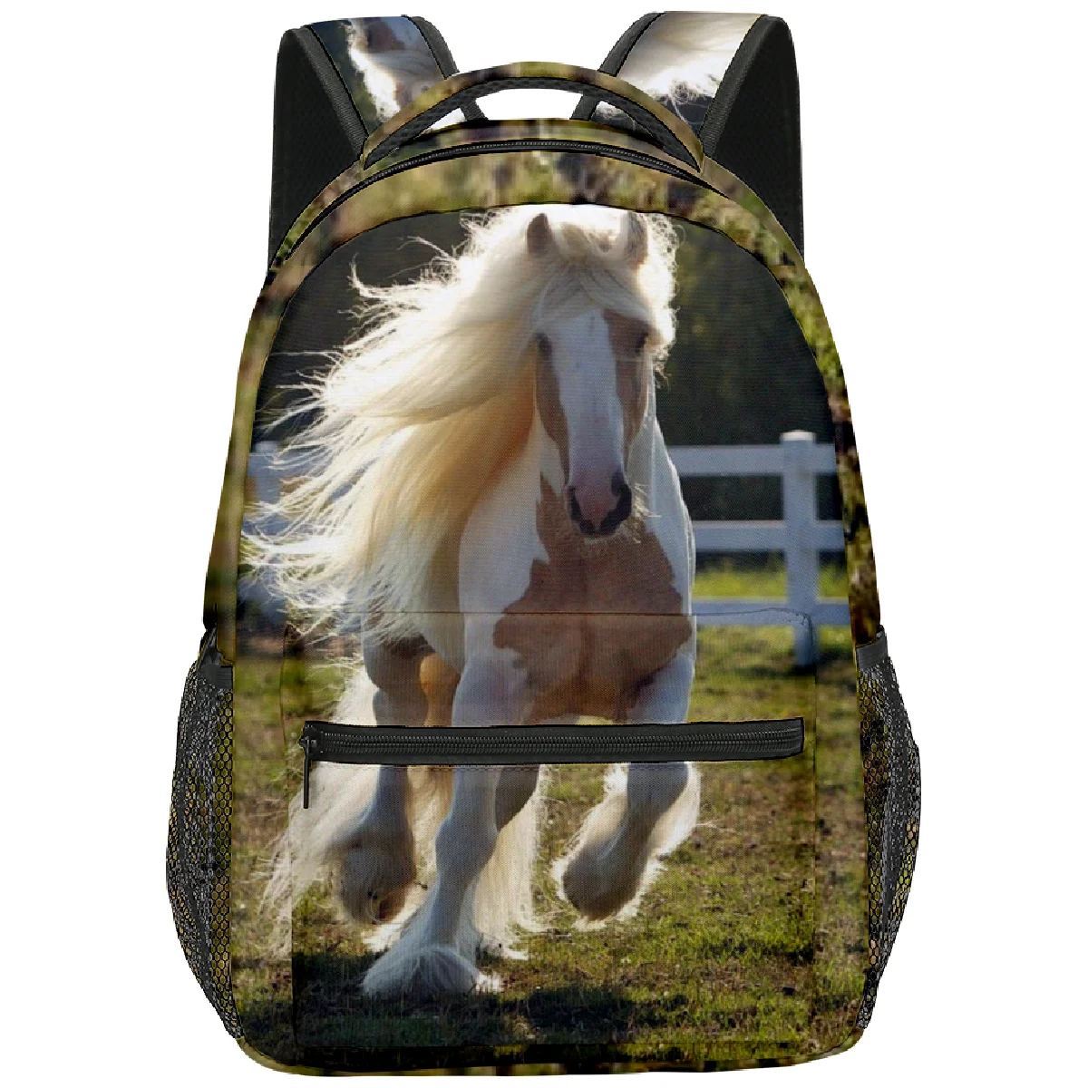 Cartoon Novelty Cool horse unicorn student Bookbag Notebook Backpacks 3D Print Oxford Waterproof Boys/Girls Travel Backpacks