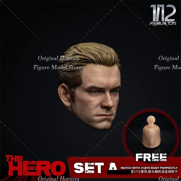 Premium Toys PM9018 1/12 Scale Men Soldier The Hero European American Emoji Head Sculpture Fit 6-inch Action Figure Toys