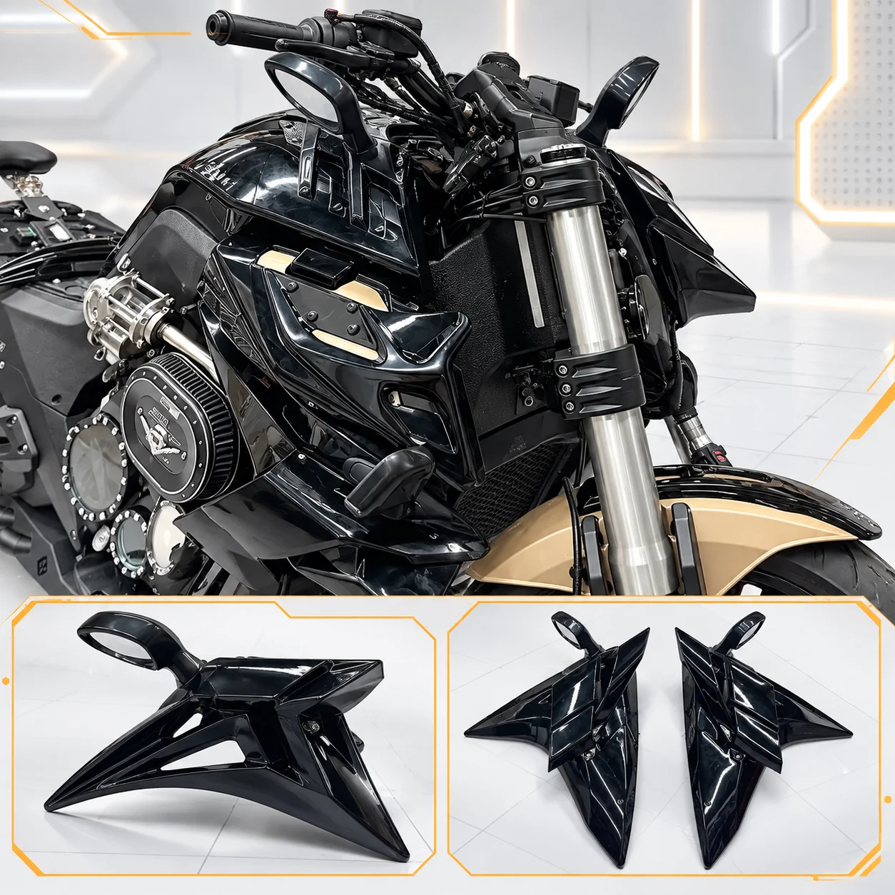 For BENDA LFC 700 PRO 2024+ Motorcycle Modification Side Fairing Cover Fuel Tank Side Trim Panel ABS Fairing Accessories