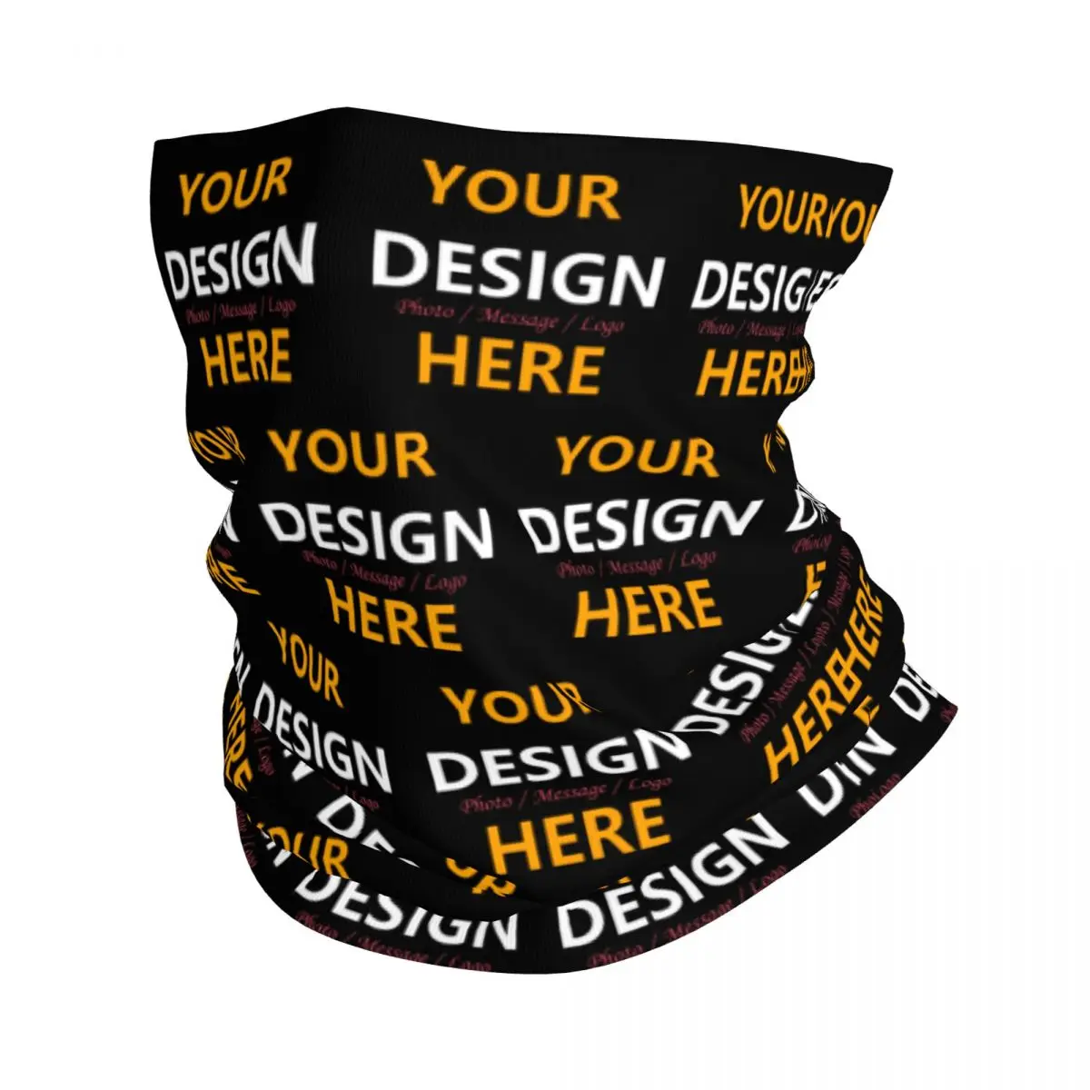 Custom Your Design Here Bandana Neck Gaiter for Hiking Camping Wrap Scarf Personalized Customized Logo Printed Balaclava Warmer