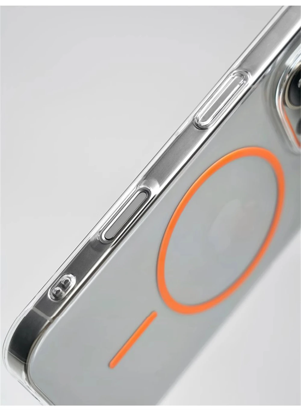 Ultradünne Transparente HD Einfache Hart-PC-Hülle für iPhone 18 17 16 15 Pro Max 14 13 12 mit Magsafe Magnetischer Drahtloser Ladeabdeckung – Detail 6
